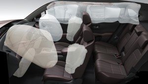 Front/Knee/Side/Curtain Airbags